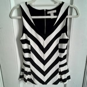 Banana Republic Women's V Neck Chevron Top